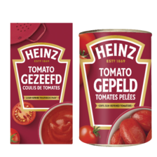 Heinz tomato frito, polpa, 
blokjes, gepeld of gezeefd